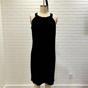 CALVIN KLEIN Black Dress with Beading Detail